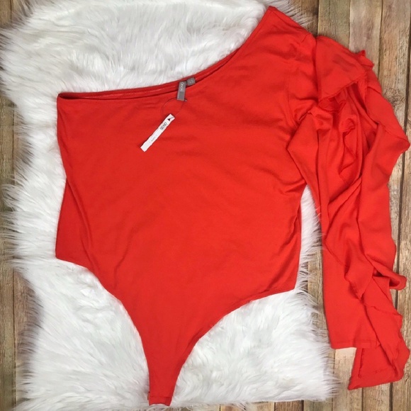 ASOS Curve Tops - NWT Asos Curve Ruffle Sleeve Bodysuit